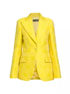 Жакет с цветочной вышивкой Dolce&amp;Gabbana, цвет giallo