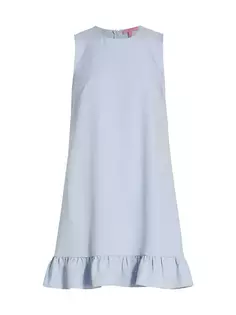 Мини-платье без рукавов с воланами Ldt, цвет bluebell