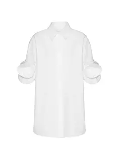Компактная блузка из поплина Valentino Garavani, белый