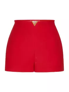 Креповые шорты от кутюр Valentino Garavani, красный