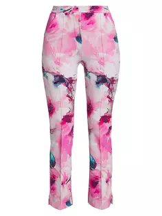 Укороченные брюки до щиколотки с цветочным принтом Nuccia Chiara Boni La Petite Robe, цвет summer roses pink