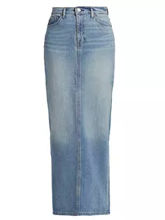 Джинсовая макси-юбка Daria из смесового хлопка Reformation, цвет merritt