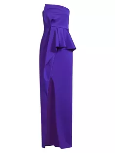 Асимметричное платье Jonas с драпировкой Black Halo, фиолетовый