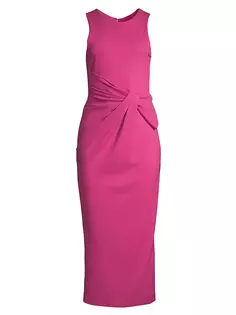Платье миди с драпировкой Punto Milano Emporio Armani, цвет fushcia