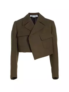 Укороченная шерстяная куртка Comme Des Garçons Comme Des Garçons, хаки