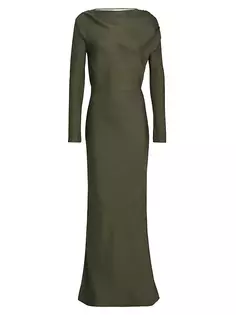 Драпированное платье с хомутом Co, зеленый