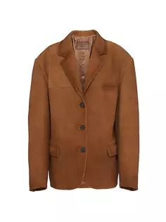 Замшевая куртка Prada, коричневый