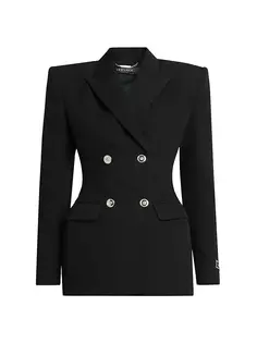 Шерстяная куртка Grain De Poudre Versace, черный