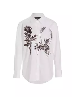Новая классическая рубашка в ботаническом стиле Libertine, белый
