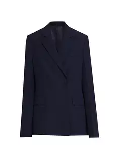 Шерстяной пиджак на одной пуговице Ferragamo, цвет new navy