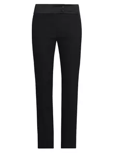 Шерстяные брюки прямого кроя со средней посадкой Ferragamo, цвет nero