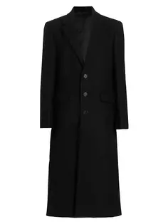Однобортное шерстяное пальто Wardrobe.Nyc, черный
