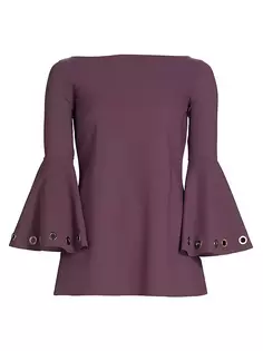 Блузка Natty с рукавами-колокольчиками Chiara Boni La Petite Robe, цвет plum