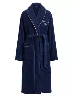 Хлопковый халат Essentials Polo Ralph Lauren, темно-синий
