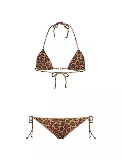 Бикини из лайкры Animalier Valentino Garavani, цвет animal print