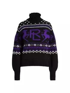 Зимний кашемировый свитер в стиле Fair Isle Ralph Lauren Collection, черный
