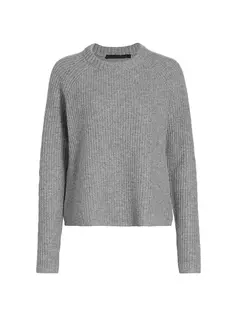 Кашемировый свитер в стиле рыбака Jenni Kayne, серый