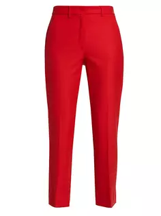 Укороченные узкие шерстяные брюки Galvano Marella, красный