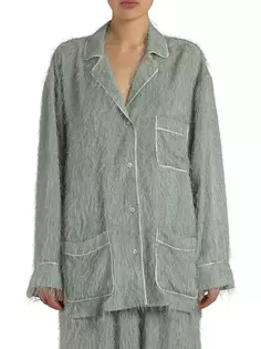 Пижамная рубашка с ресницами Amiri, цвет frosty green