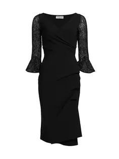 Платье миди Triana с кружевными рукавами Chiara Boni La Petite Robe, цвет nero