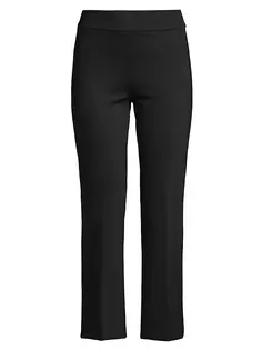 Укороченные расклешенные брюки стрейч Leo Avenue Montaigne, черный