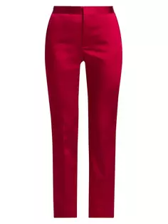 Бархатные укороченные брюки Rebel L&apos;Agence, красный L'agence
