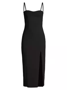 Платье миди из эластичного крепа Marisol Bec &amp; Bridge, черный