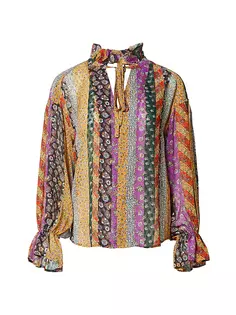 Блуза в полоску Farah в стиле пэчворк Equipment, мультиколор