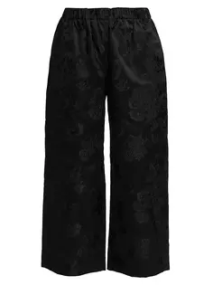 Укороченные жаккардовые брюки с цветочным принтом Comme Des Garçons Comme Des Garçons, черный