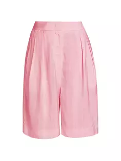 Плиссированные шорты с поясом Lvir, розовый