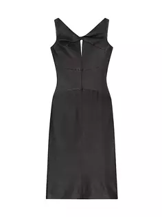 Платье из кожи с цепочкой Givenchy, черный