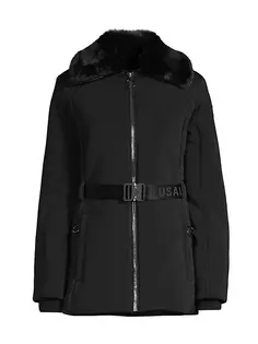 Куртка Clea с оторочкой из искусственного меха Fusalp, цвет noir