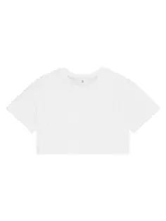 Укороченная футболка из хлопкового махрового жаккарда 4G Givenchy, белый