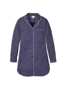 Ночная рубашка с скандинавскими рогами Petite Plume, темно-синий