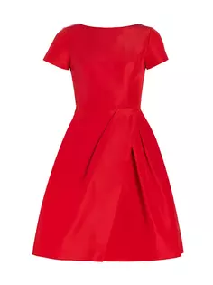 Расклешенное шелковое платье Carolina Herrera, цвет poppy