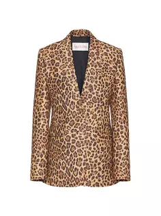 Блейзер Crepe Couture Animalier Valentino Garavani, цвет animal print