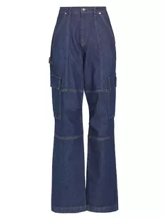 Джинсовые брюки-карго Axelle Simkhai, цвет imperial