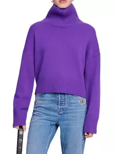 Пурпурный кашемировый свитер Maje, фиолетовый