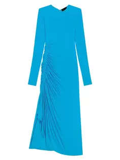 Драпированное платье из крепа Givenchy, аквамарин