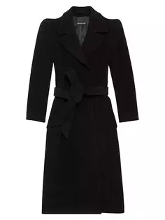 Приталенное пальто с круглыми плечами Balenciaga, черный