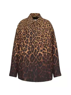 Рубашка Crepe Couture Animalier Degradé Valentino Garavani, цвет animal print