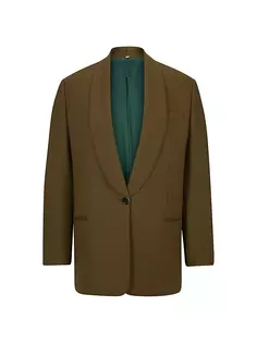 Шерстяная куртка свободного кроя Boss x Alica Schmidt Boss, темно-зеленый