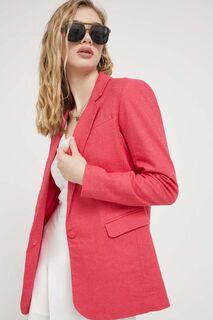 Льняная куртка Abercrombie &amp; Fitch, розовый