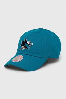 Хлопковая бейсболка Mitchell &amp; Ness San Jose Sharks Mitchell&amp;Ness, бирюзовый Mitchell&Ness