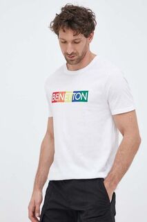 Хлопковая футболка United Colors of Benetton, белый