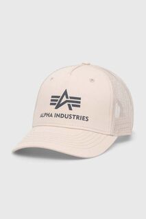 Бейсбольная кепка Alpha Industries, бежевый