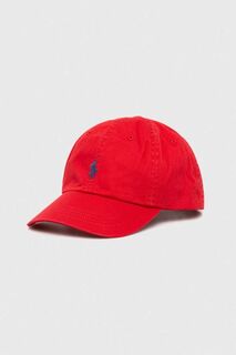 Хлопковая бейсболка Polo Ralph Lauren, красный