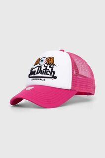 Бейсбольная кепка фон Датч Von Dutch, розовый