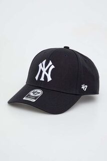 Хлопковая бейсболка MLB New York Yankees 47brand, темно-синий