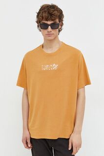 Хлопковая футболка Levi&apos;s, оранжевый Levis